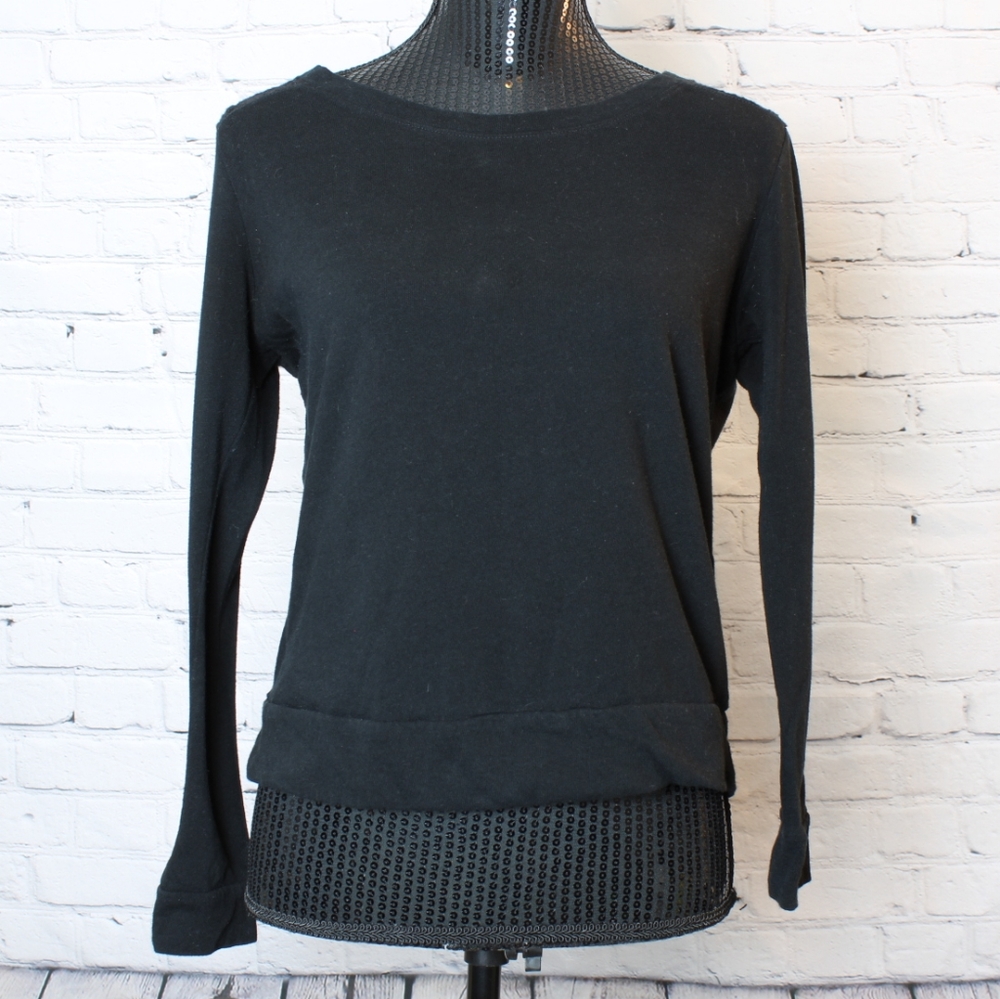 Forever 21 Black Lace Back Sweatshirt (M)